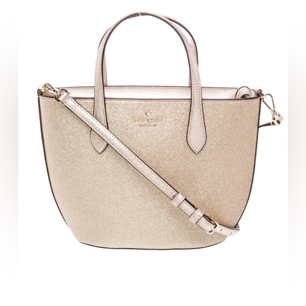 Kate Spade Gold Glitter Top Handle/Crossbody‎ Bag